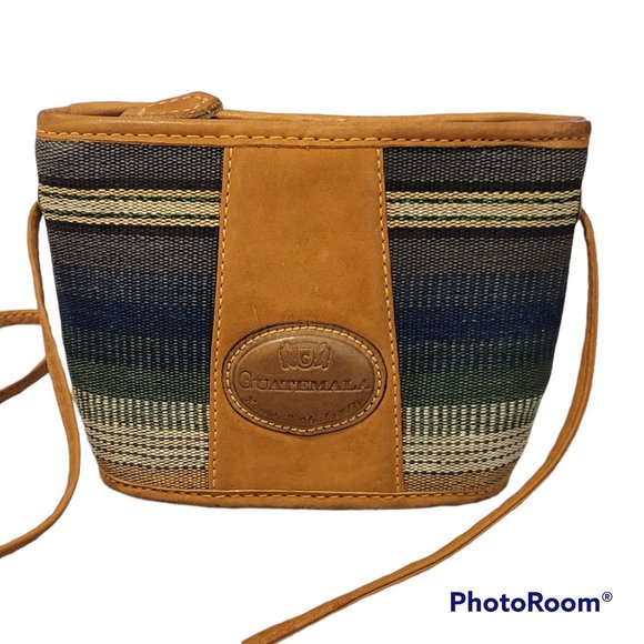 Crossbody Canvas and Leather Boho Travel Companion Pouch NEW - Picture 1 of 11